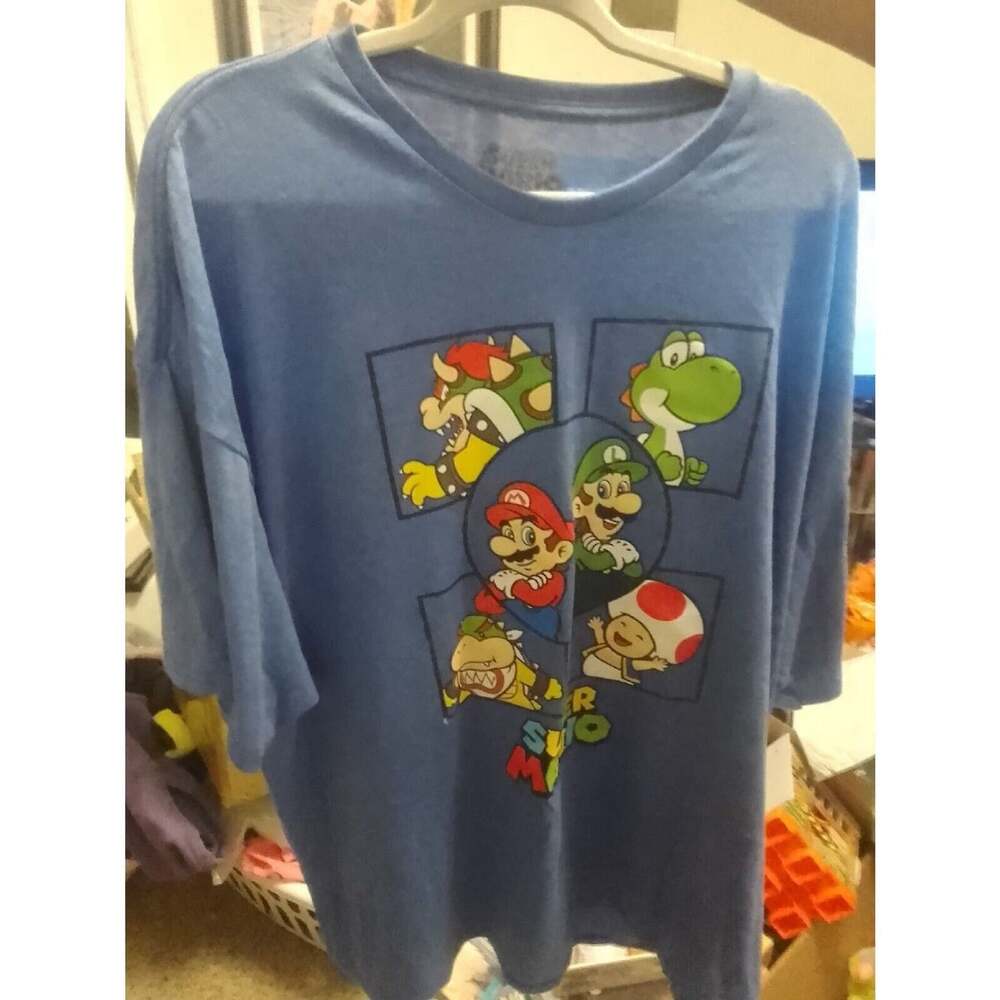 Nintendo Super Mario T-Shirt Blue 2XL CR2